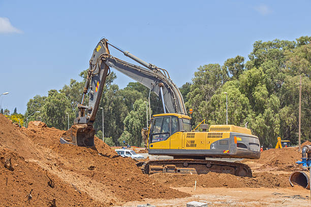 Laying of new high-speed roads in Israel.